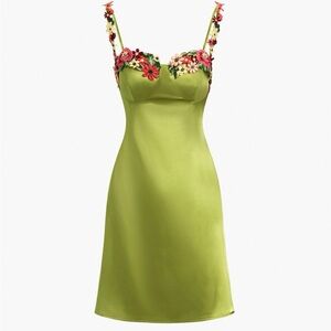 Commense satin floral mini dress